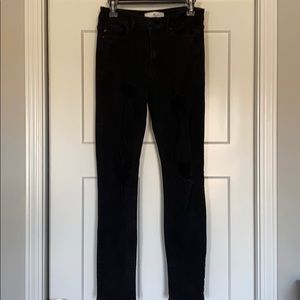 Black distressed skinny KanCan jeans